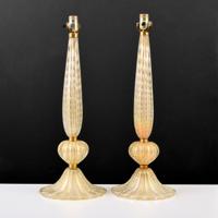 Pair of Lamps Attributed to Barovier & Toso, Murano - Sold for $1,820 on 02-23-2019 (Lot 228).jpg